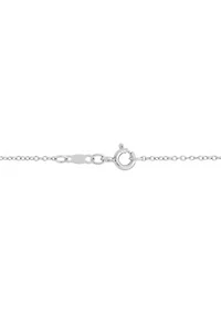 1/10 ct. t.w. Diamond and Created Pink Sapphire Heart Pendant Necklace with 18" Cable Chain in Sterling Silver
