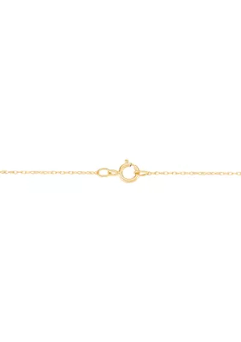 1/10 ct. t.w. Diamond and Onyx Pendant Necklace with 18" Rope Chain in 10K Yellow Gold