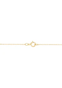 1/10 ct. t.w. Diamond and Onyx Pendant Necklace with 18" Rope Chain in 10K Yellow Gold