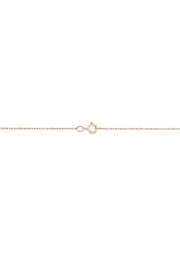 1/10 ct. t.w. Diamond and Garnet Pendant Necklace with 18" Rope Chain in 10K Yellow Gold