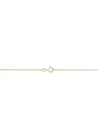 Lab Created 1/10 ct. t.w. Diamond and Created Sapphire Pendant Necklace with 18" Rope Chain in 10K Yellow Gold