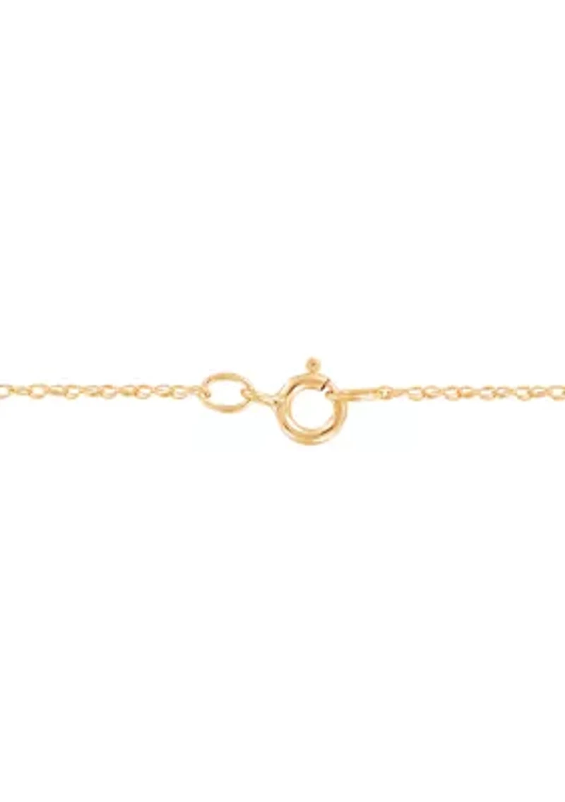 London Blue Topaz and 1/7 ct. t.w. Diamond Pendant with 18" Rope Chain in 10K Yellow Gold