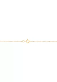 1/8 ct. t.w. Lab Grown Diamond and Opal Pendant with 18" Rope Chain in 10K Yellow Gold