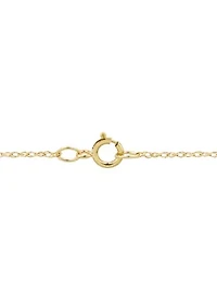 Lab Grown Ruby and 1/4 ct. t.w. Lab Grown Diamond Pendant with 18" Rope Chain - Gold Over Silver