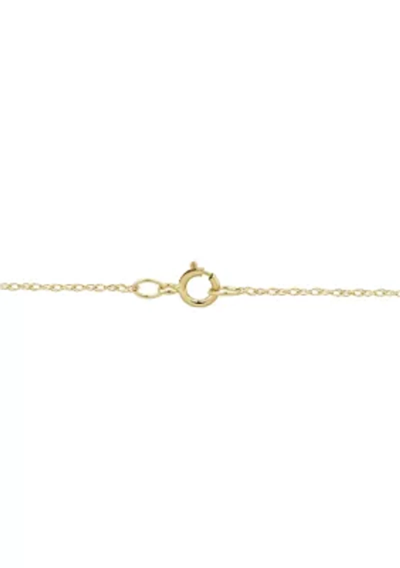Lab Grown Ruby and 1/4 ct. t.w. Diamond Cross Pendant with 18" Rope Chain
