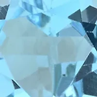 Diamond Accent and Swiss Blue Topaz Pendant with 18" Rope Chain in 10K Yellow Gold