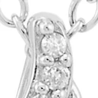Onyx and Diamond Accent Pendant with 18" Cable Chain inSterling Silver