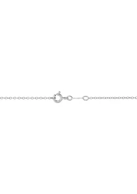 1.37 ct. t.w. Lab Grown White Sapphire Circle Pendant with 18" Cable Chain in Sterling Silver
