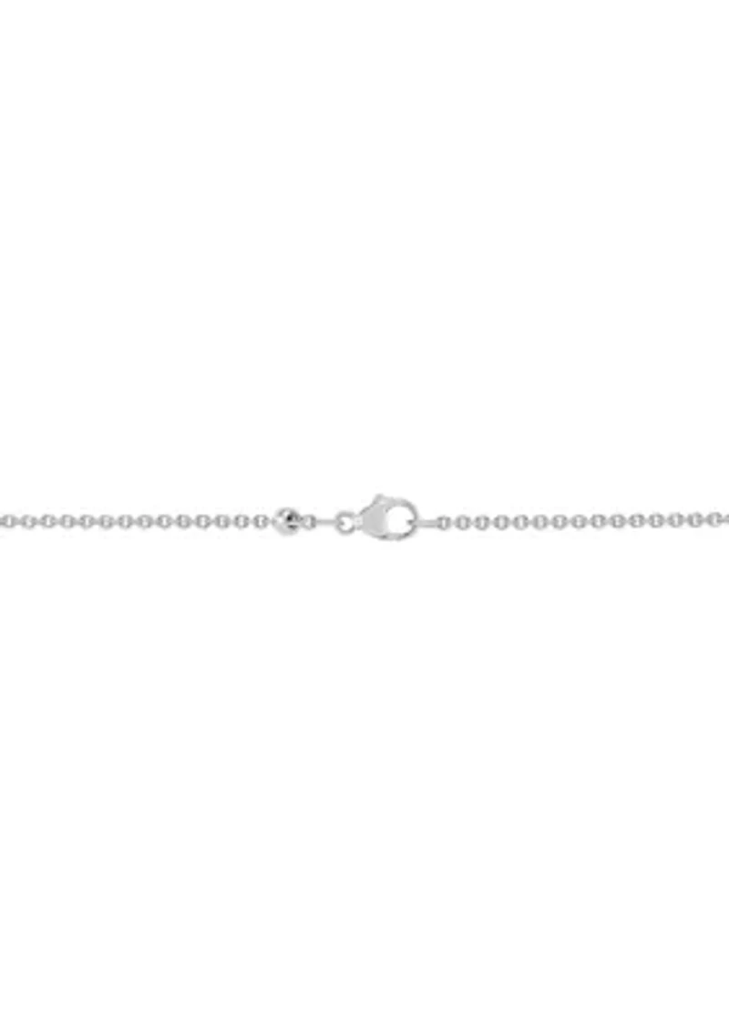 Created Opal and White Topaz Necklace in Sterling Silver