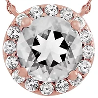 1.9 ct. t.w. Lab Created White Sapphire Circle Pendant Necklace in 10k Gold
