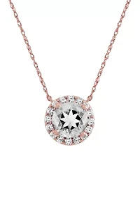 1.9 ct. t.w. Lab Created White Sapphire Circle Pendant Necklace in 10k Gold