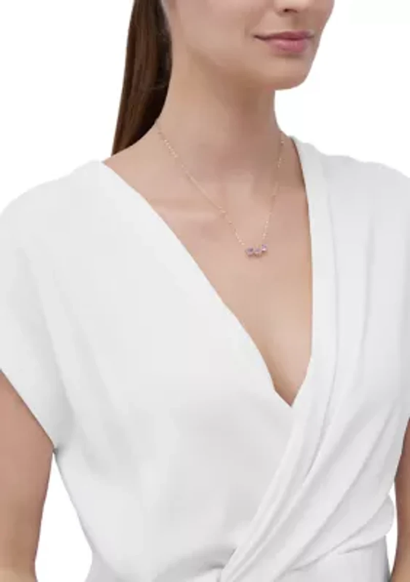 Heart Amehtyst Necklace in 10K Yellow Gold