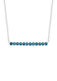 1.8 ct. t.w. Blue Topaz Bar Necklace in Sterling Silver