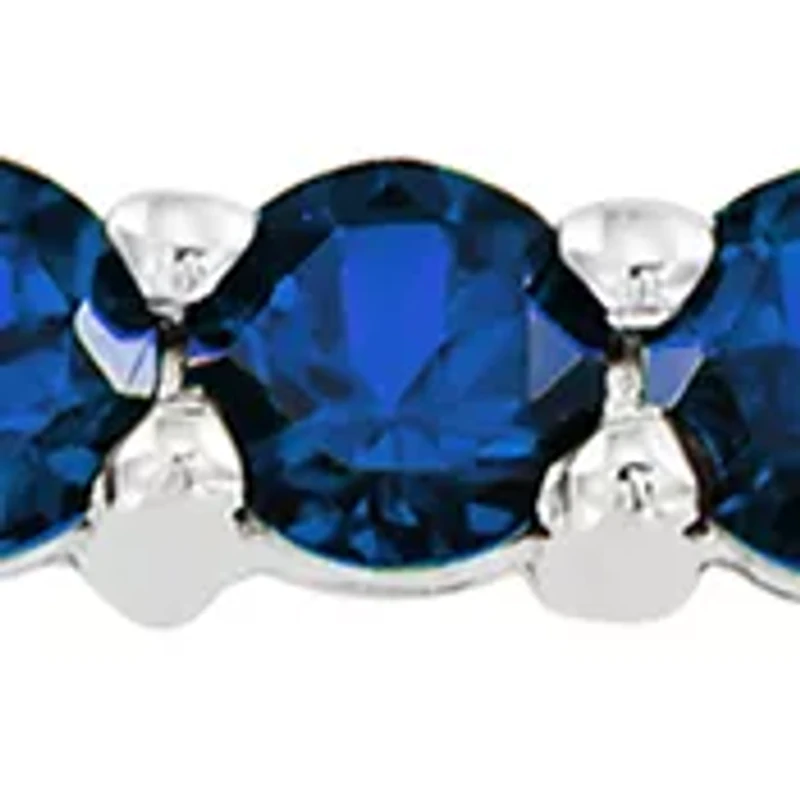 1.68 ct. t.w. Created Sapphire Bar Necklace in Sterling Silver