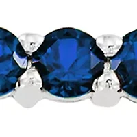 1.68 ct. t.w. Created Sapphire Bar Necklace in Sterling Silver
