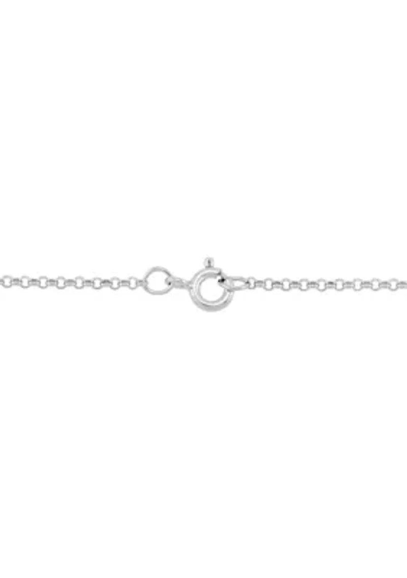 1.68 ct. t.w. Created Sapphire Bar Necklace in Sterling Silver