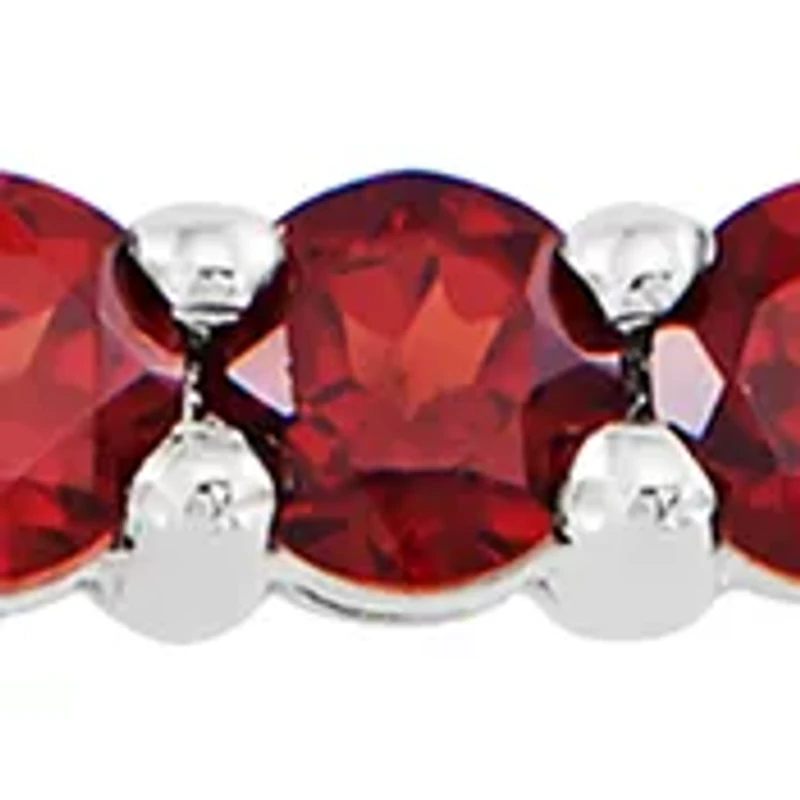1.8 ct. t.w. Created Ruby Bar Necklace in Sterling Silver