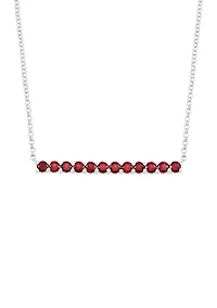 1.8 ct. t.w. Created Ruby Bar Necklace in Sterling Silver