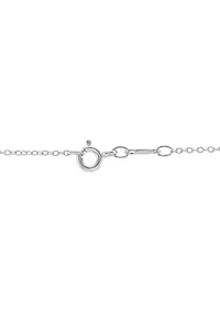 Diamond and Amethyst Butterfly on Bar Necklace in Sterling Silver