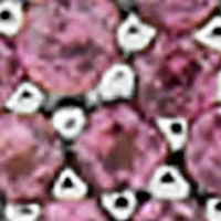 Lab Created Pink Sapphire Necklace in Sterling Silver