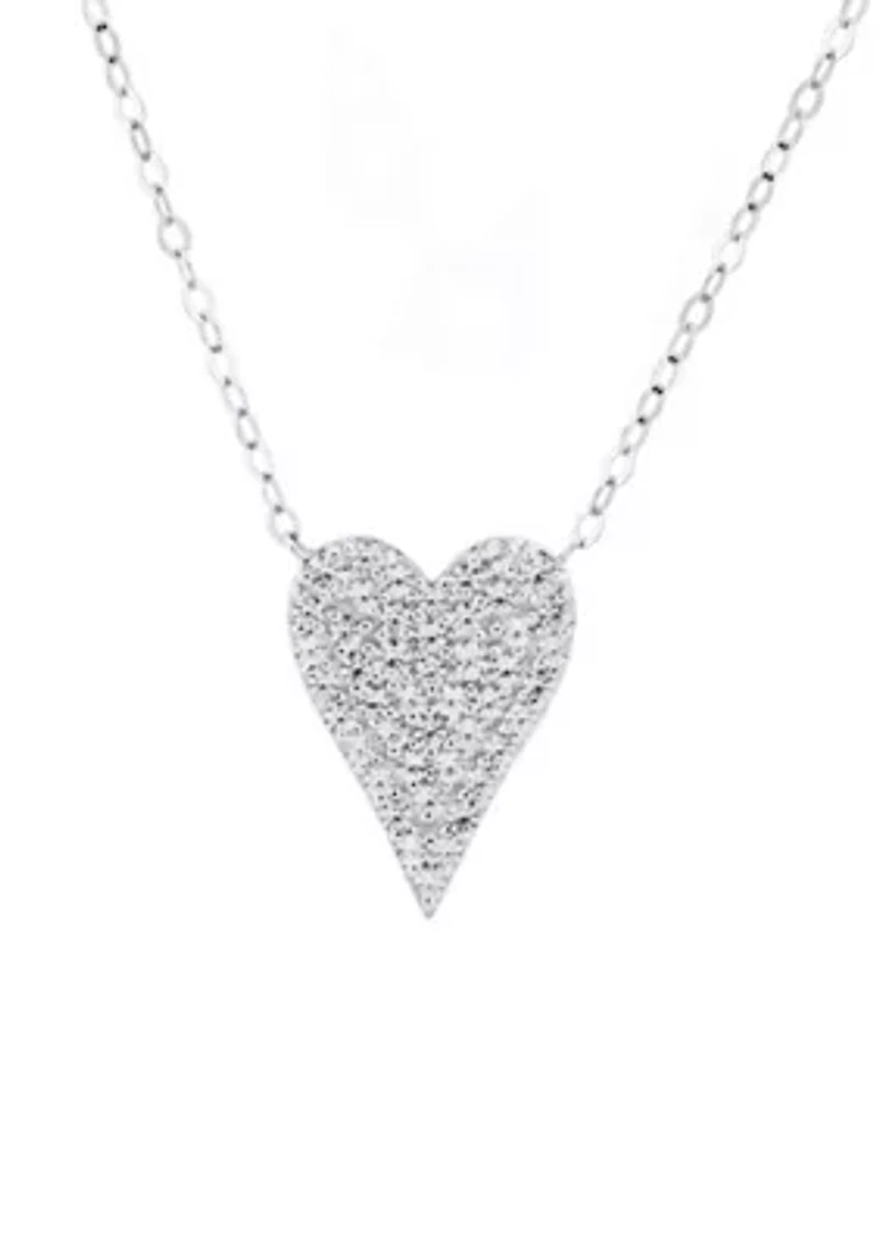 Lab Created White Sapphire Necklace in Sterling Silver