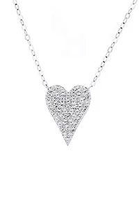 Lab Created White Sapphire Necklace in Sterling Silver