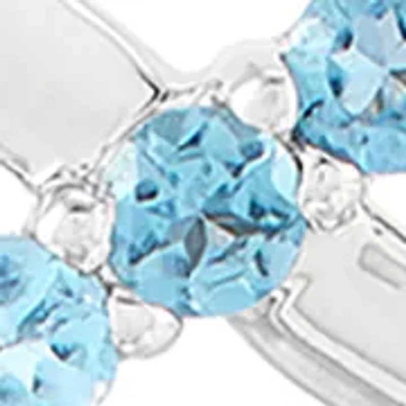 Blue Topaz Infinity Necklace in Sterling Silver