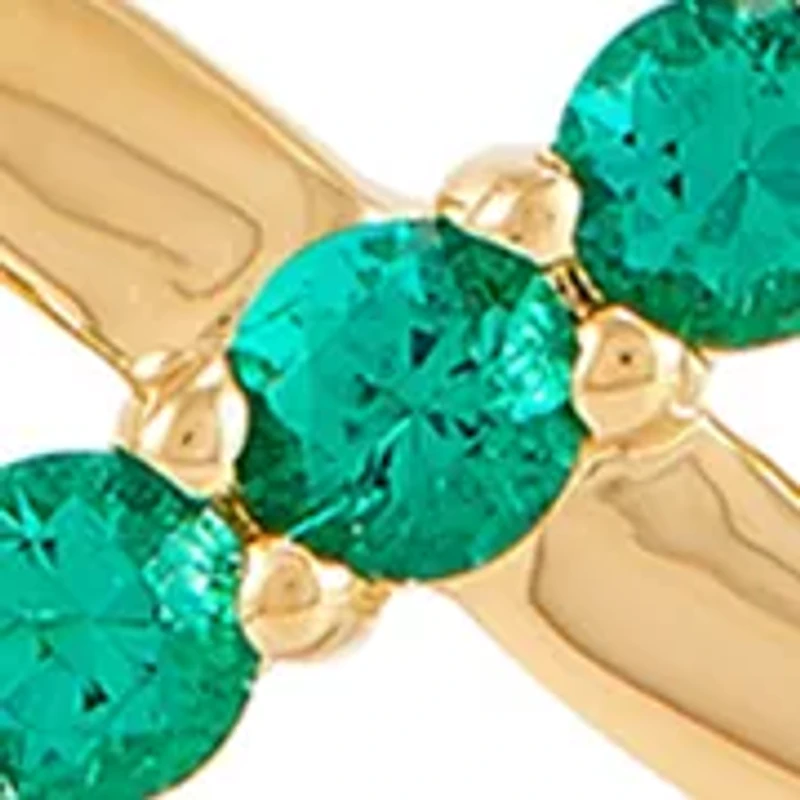 Lab Created Emerald Infinity Necklace in Gold Over Sterling Silver