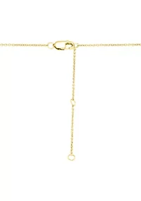 Lab Grown White Sapphire Sport Theme Mom Necklace in Gold Over Sterling Silver