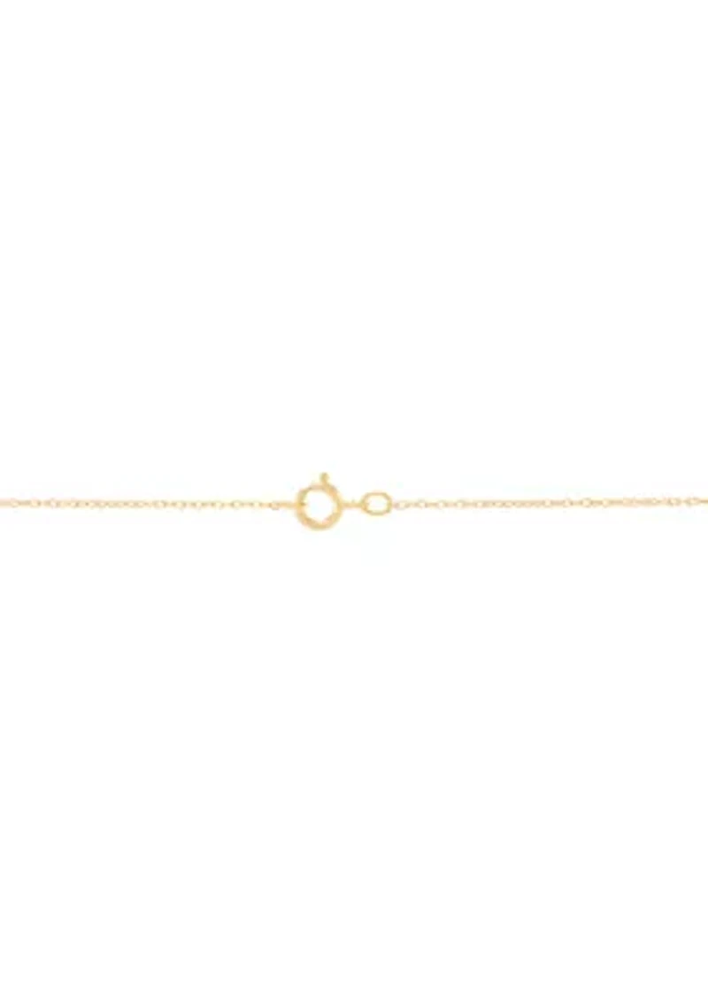 Lab Grown Necklace 10K Yellow Gold