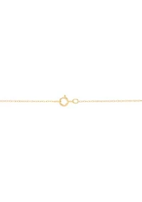 Lab Grown Necklace 10K Yellow Gold