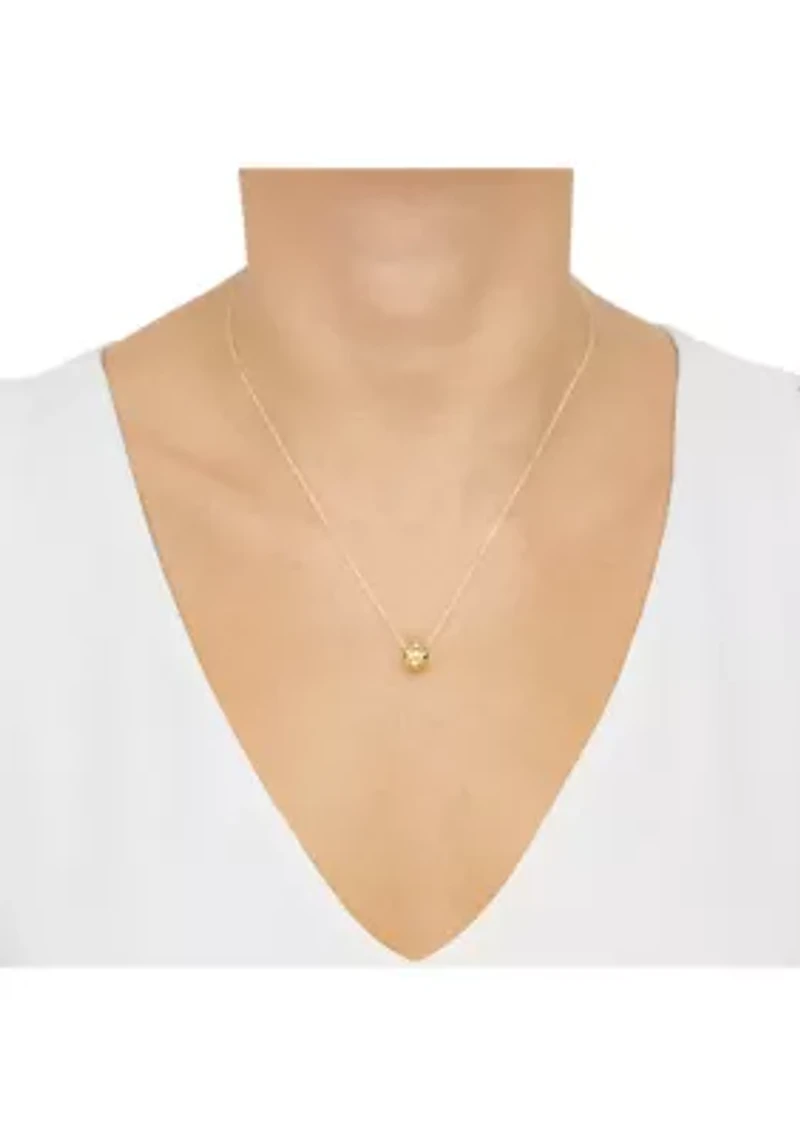 Lab Grown Necklace 10K Yellow Gold