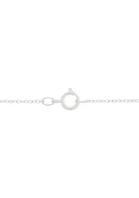 Diamond Accent and Multi Blue Topaz Necklace in 10K White Gold