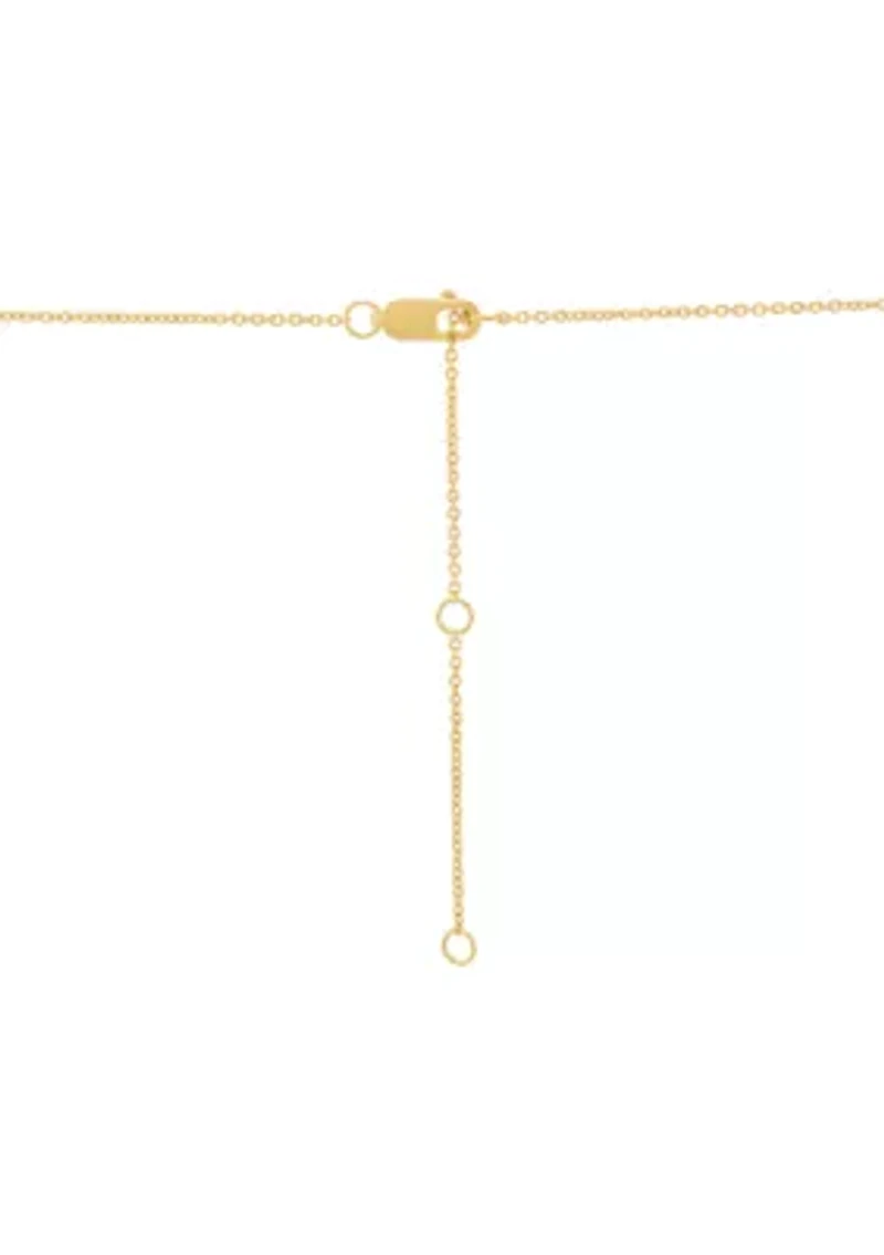 Lab Created Created White Sapphire Mom Necklace in Sterling Silver