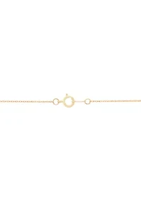 Three Stone Onyx and Diamond Accent Necklace in 10K Yellow Gold