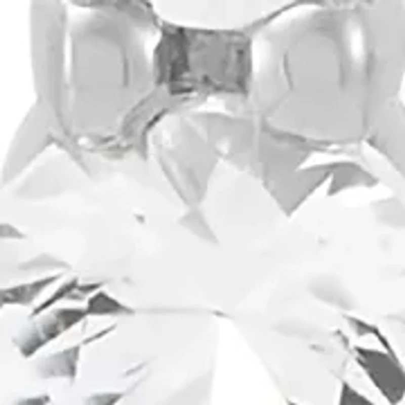 Lab Grown White Sapphire Hoop Earrings in Sterling Silver