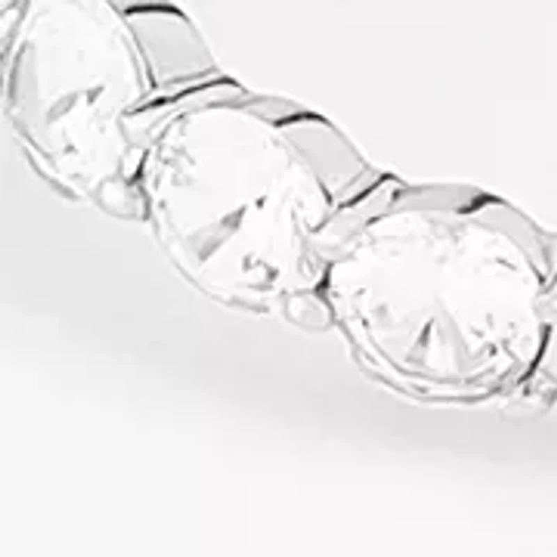 6 ct. t.w. Lab Grown White Sapphire Hoop Earrings in Sterling Silver