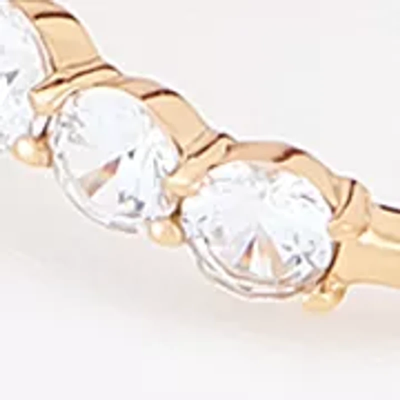 6 ct. t.w. Lab Grown White Sapphire Hoop Earrings in Gold Over Silver