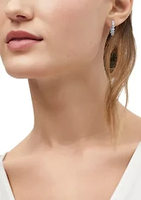 6 ct. t.w. Lab Grown White Sapphire Hoop Earrings in Gold Over Silver