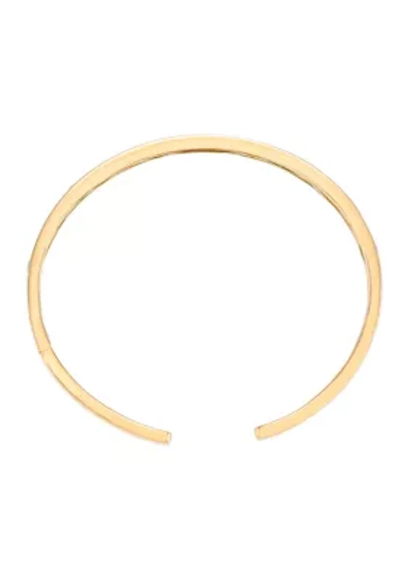 1.98 ct. t.w. Lab Grown White Sapphire Cuff Bangle in Gold over Sterling Silver