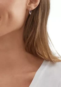 Hoop Earrings in 10K White Gold