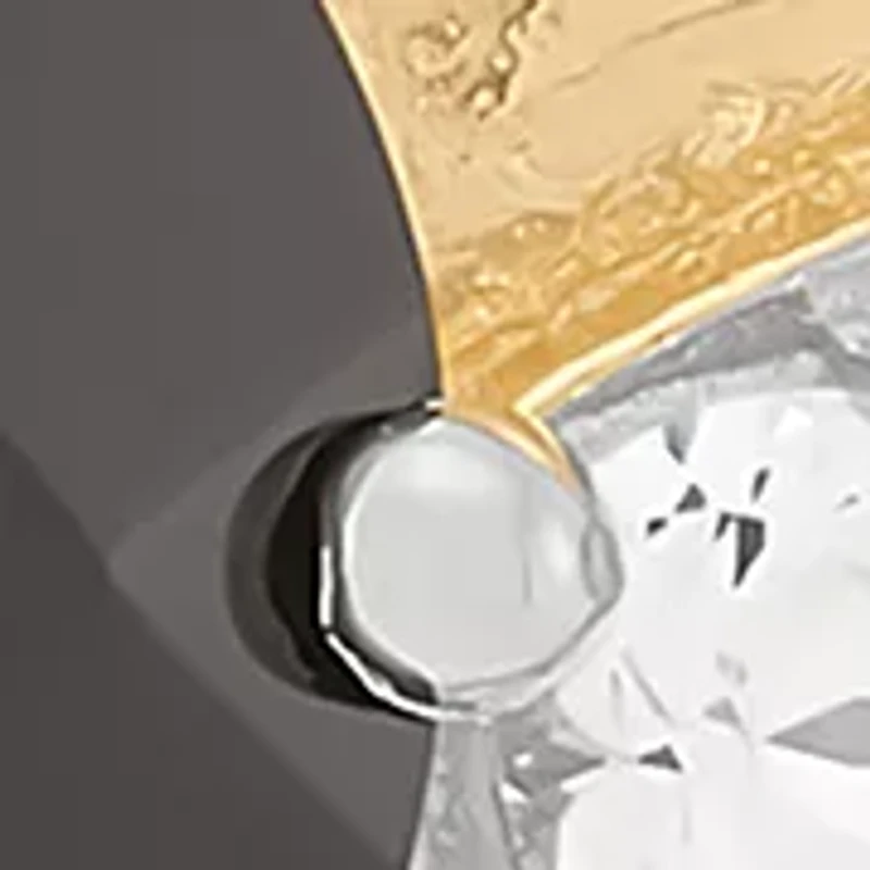 Onyx and Lab Grown White Sapphire Ring in Two Tone Metal