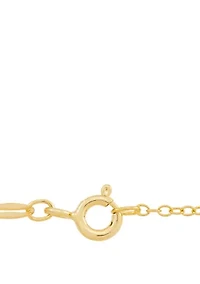 7/8 ct. t.w. Created Opal and 1/4 ct. t.w. Diamond Pendant Necklace in 10K Yellow Gold