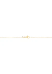 Lab Grown Ruby and White Sapphire Pendant Cable Chain Necklace in Gold Over Sterling Silver