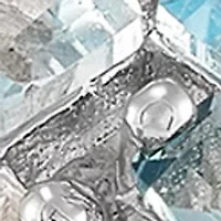 Muli Blue Topaz Hoop Earrings in Sterling Silver