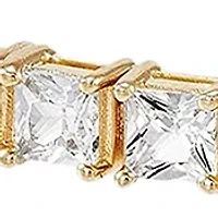 Lab Created White Sapphire Bracelet Gold Over Sterling Silver