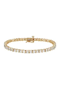 Lab Created White Sapphire Bracelet Gold Over Sterling Silver