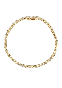 Lab Created White Sapphire Bracelet Gold Over Sterling Silver