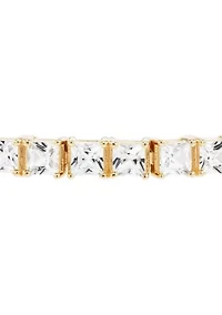 Lab Created White Sapphire Bracelet Gold Over Sterling Silver