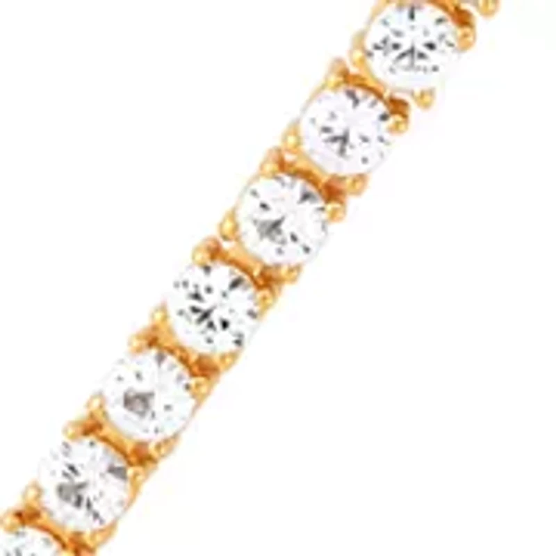 4.75 ct. t.w. Lab Grown White Sapphire Tennis Bracelet Gold Over Silver 
